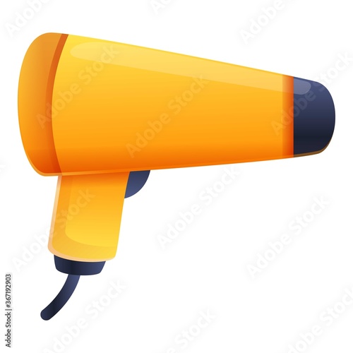 Dressing room hair dryer icon. Cartoon of dressing room hair dryer vector icon for web design isolated on white background