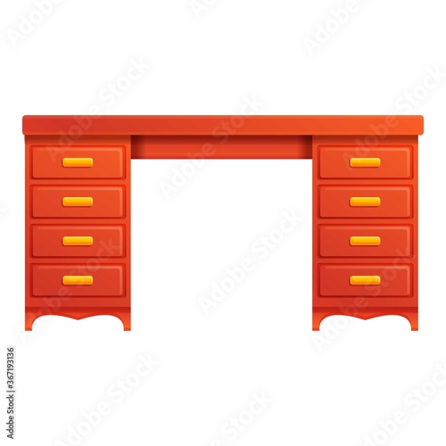 Dressing room table icon. Cartoon of dressing room table vector icon for web design isolated on white background