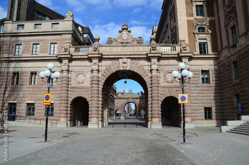 Canvas Print Building landmark in Stockholm, Sweden