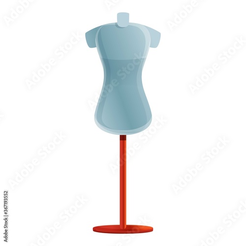 Dressing room mannequin icon. Cartoon of dressing room mannequin vector icon for web design isolated on white background