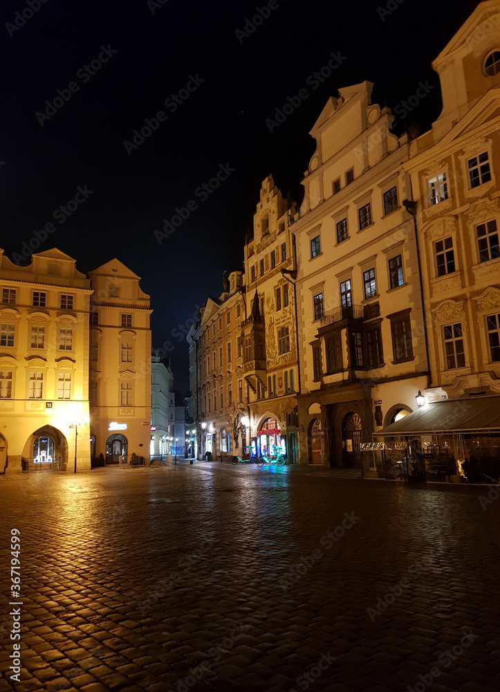 night view of the old town, Prague