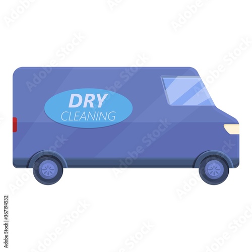 Dry cleaning car icon. Cartoon of dry cleaning car vector icon for web design isolated on white background