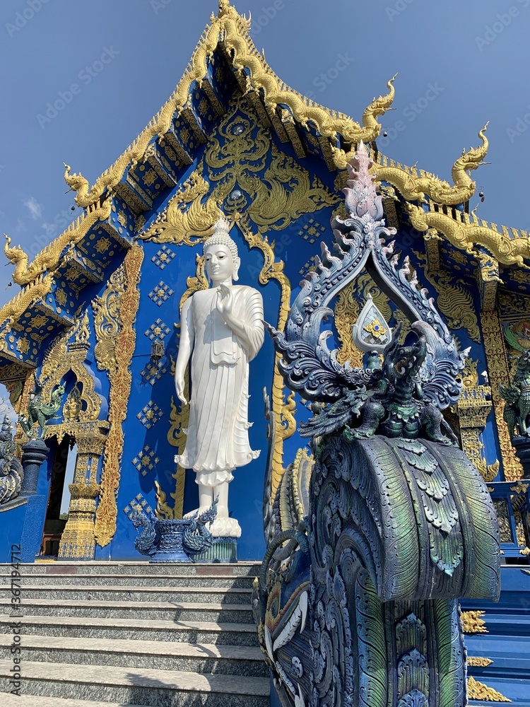 Temple bleu à Chiang Rai, Thaïlande
