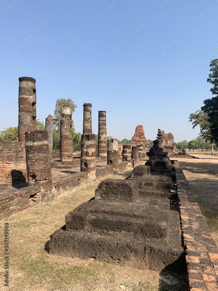 Temple du parc historique de Sukhothaï, Thaïlande
