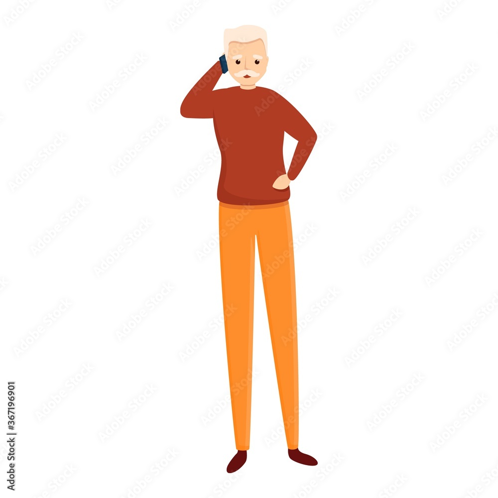 Retire man icon. Cartoon of retire man vector icon for web design isolated on white background Retire man icon. Cartoon of retire man vector icon for web design isolated on white background