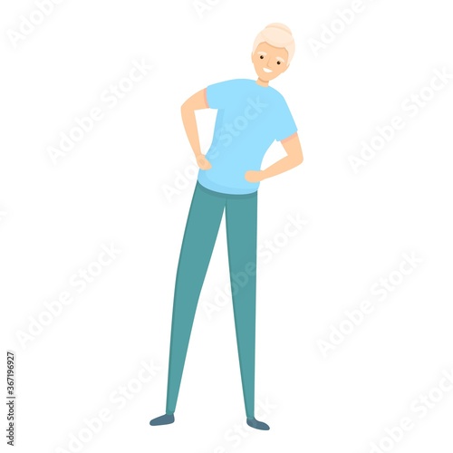 Active retirement icon. Cartoon of active retirement vector icon for web design isolated on white background