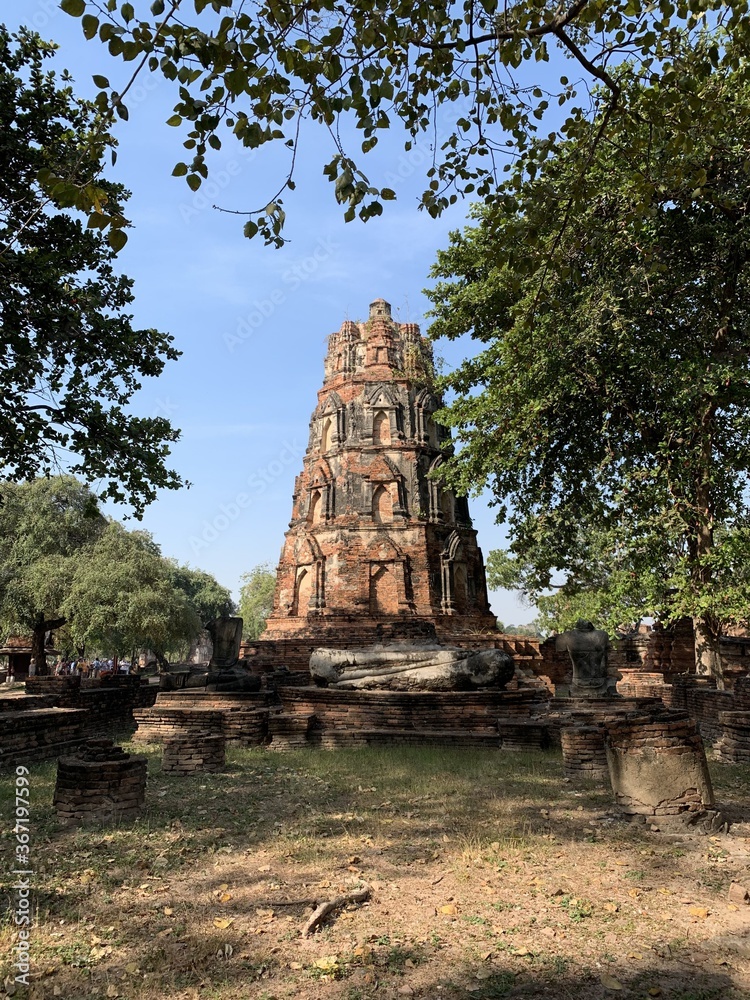Temple à Ayutthaya, Thaïlande	