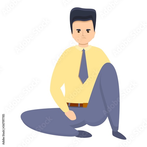 Unemployed man icon. Cartoon of unemployed man vector icon for web design isolated on white background