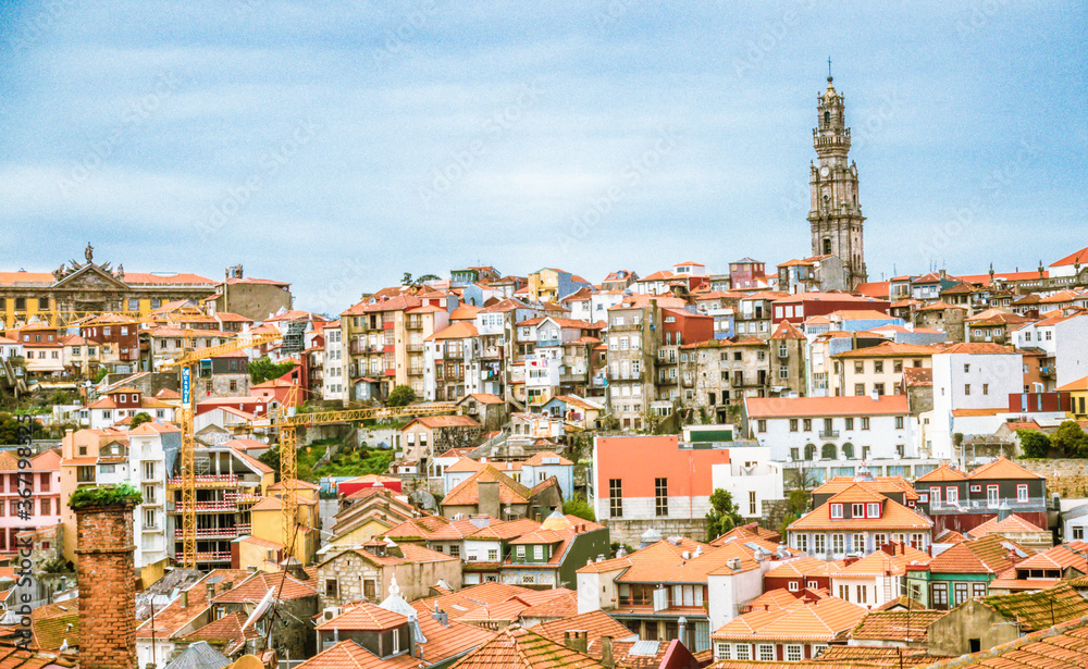 Old quarter view from the port of Porto