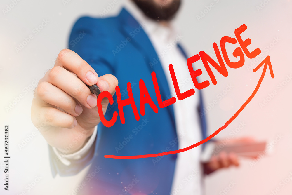 Photography Writing note showing Challenge