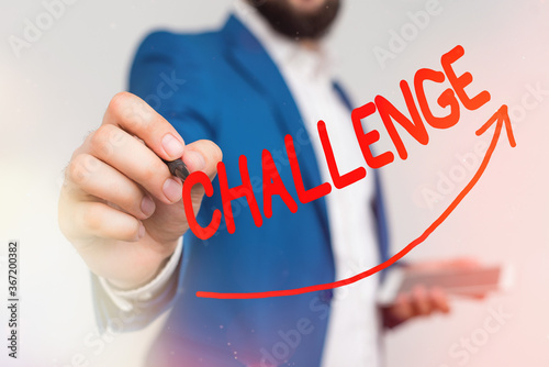 Photography Writing note showing Challenge
