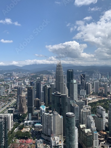 Photography Paysage urbain et tours Petronas à Kuala Lumpur, Malaisie
