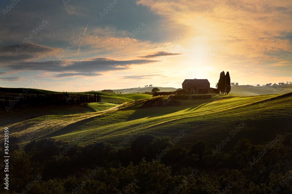 Obraz premium villa al tramonto