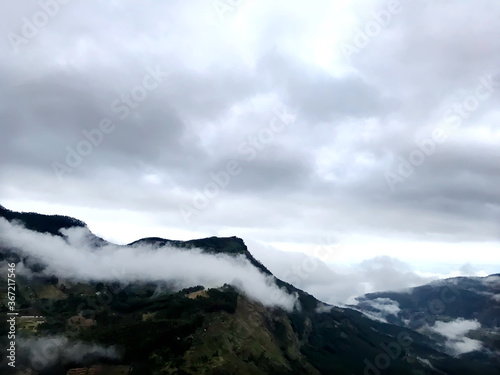 clouds in the mountains