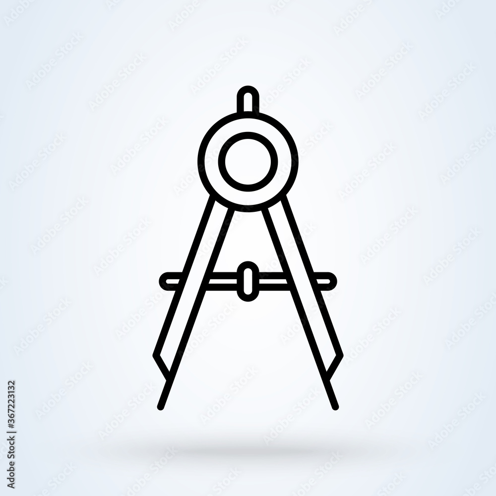 divider Compasses. vector Simple modern icon design illustration. divider Compasses. vector Simple modern icon design illustration.
