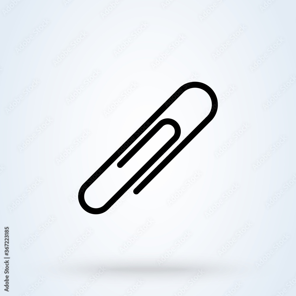 paper clip. vector Simple modern icon design illustration. paper clip. vector Simple modern icon design illustration.