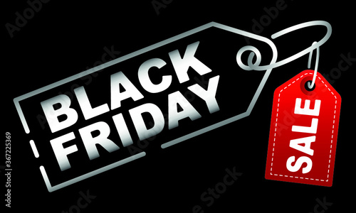 black friday shopping spree label design, vector, banner.