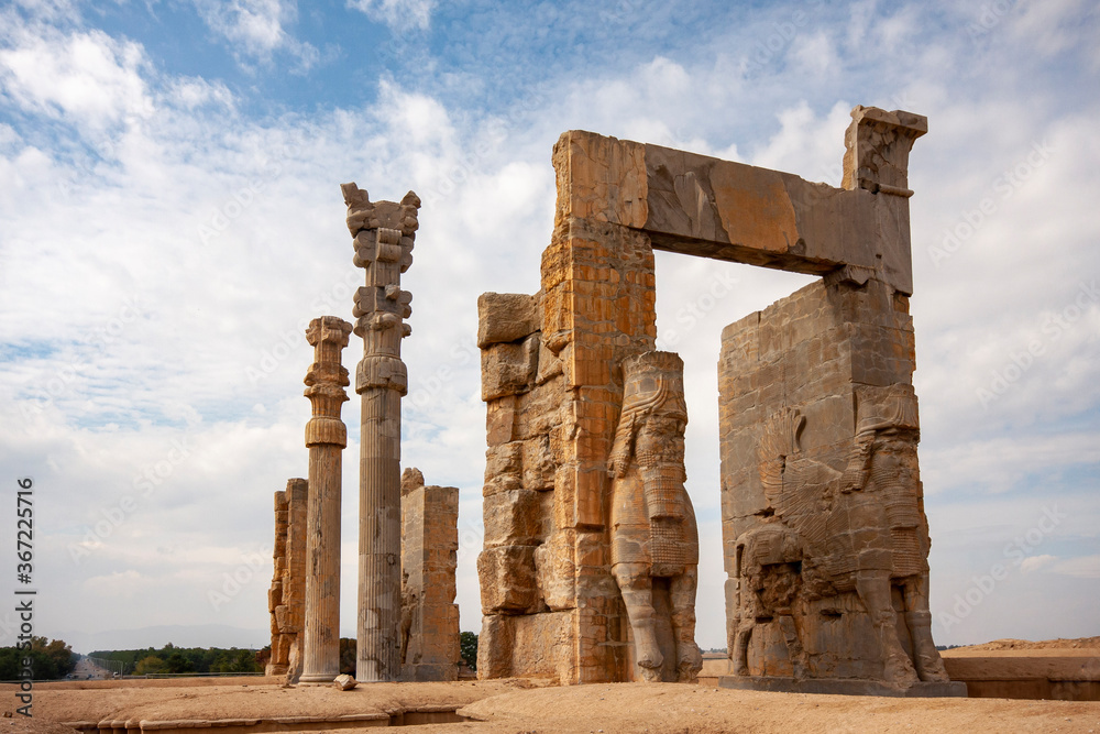 Gate of All Nations Palace in Persepolis , Iran