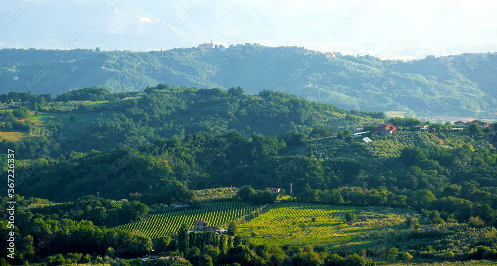 landscape with mountains in the Lazio region, Italy