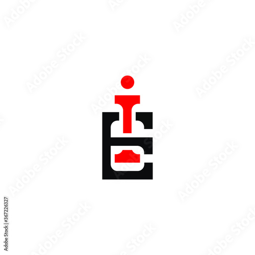 Obraz na plátně ie letter vector logo. ei letter vector logo