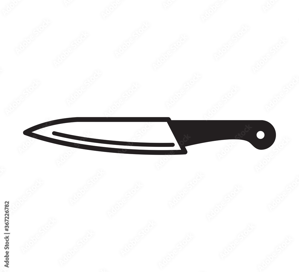 Knife icon vector logo design template Knife icon vector logo design template