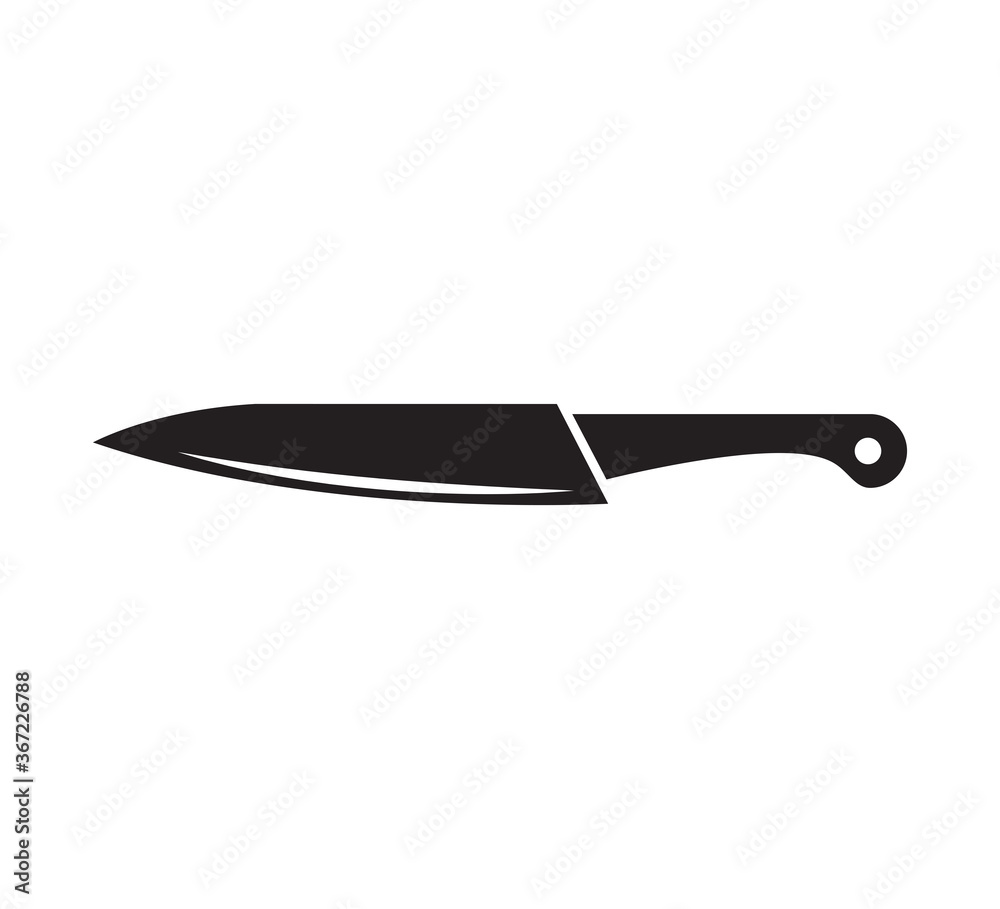 Knife icon vector logo design template Knife icon vector logo design template