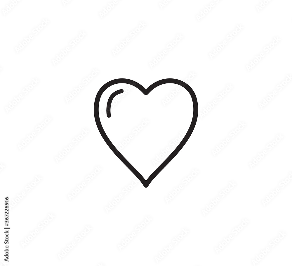 Heart icon vector logo design template