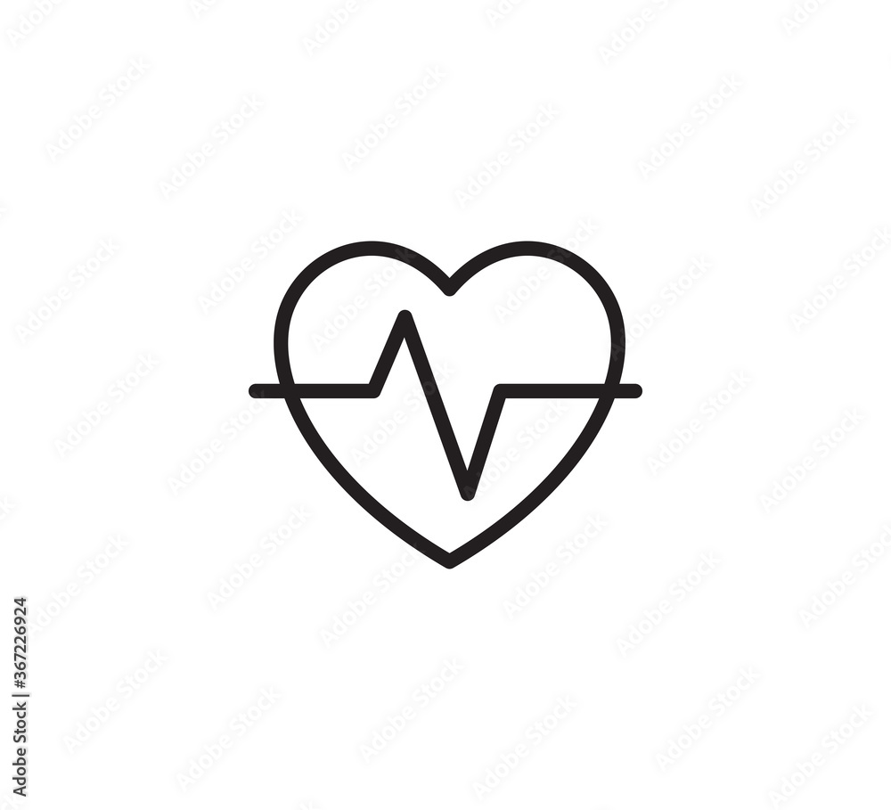Pulse icon vector logo design template Pulse icon vector logo design template