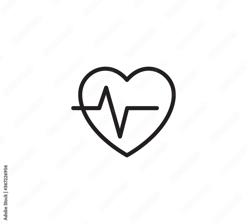 Pulse icon vector logo design template Pulse icon vector logo design template