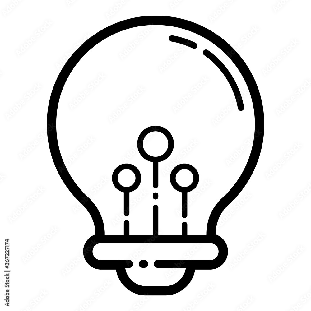 Lightbulb Flat Icon Isolated On White Background Lightbulb Flat Icon Isolated On White Background