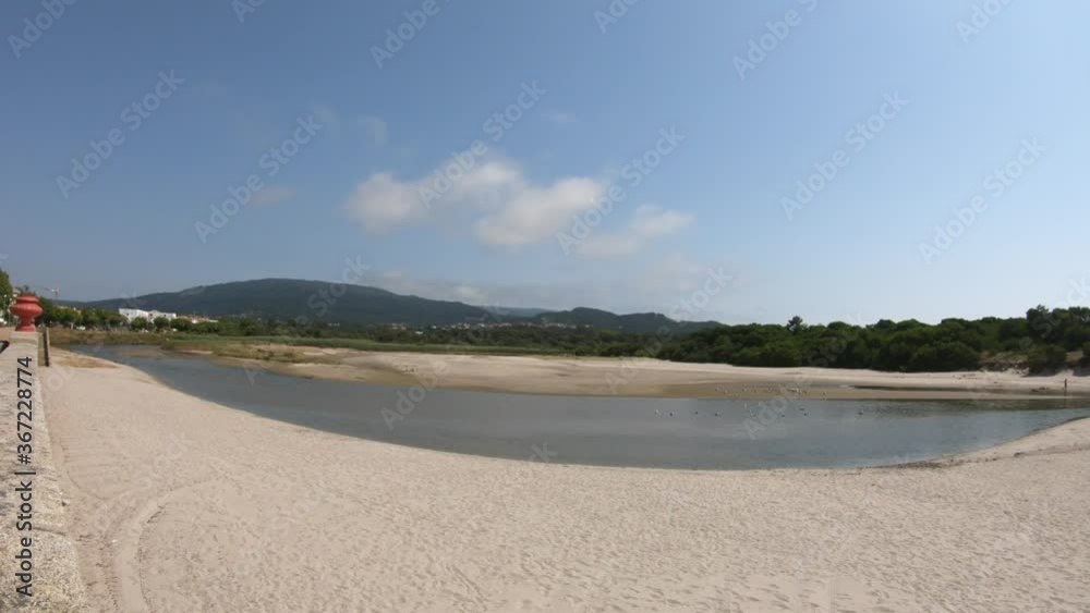 Mouth of the Âncora River and its estuary in Vila Praia de Ancora, Portugal. Mouth of the Âncora River and its estuary in Vila Praia de Ancora, Portugal.