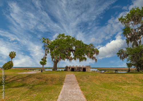Remnants of Fort Frederica which the British used to defend against the Spanish in Pre-Colonial United States photo