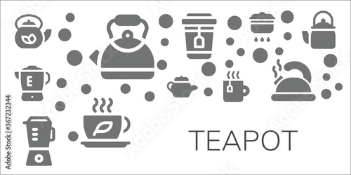 teapot icon set