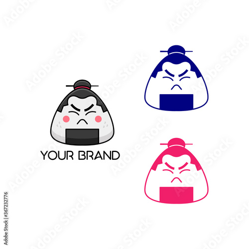 FUNNY JAPAN SUMO ONIGIRI LOGO