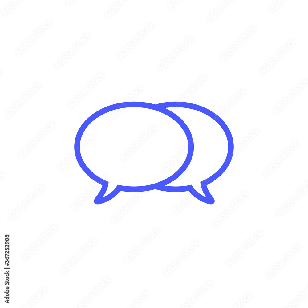 blue speech bubble vector icon blue speech bubble vector icon