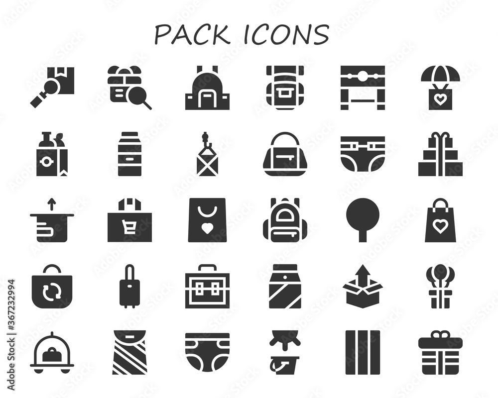 Modern Simple Set of pack Vector filled Icons