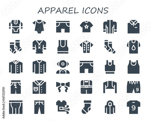 apparel icon set