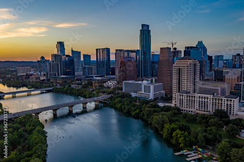 Austin Texas Downtown Aerial