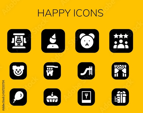 happy icon set