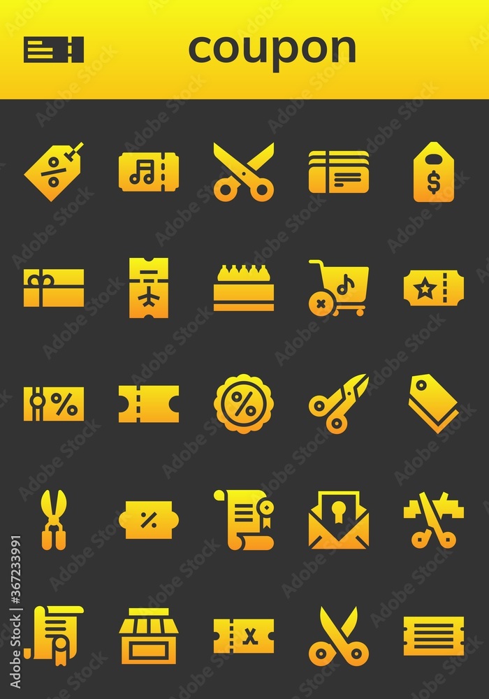 coupon icon set coupon icon set