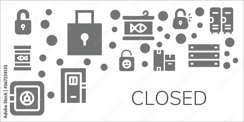 Modern Simple Set of closed Vector filled Icons