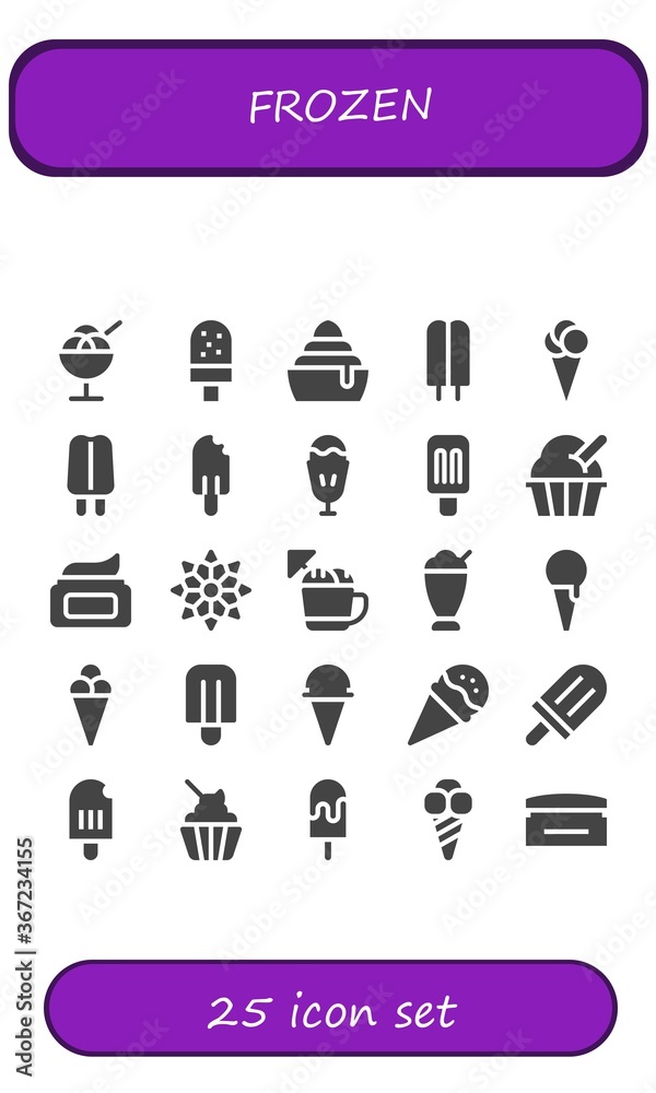 Modern Simple Set of frozen Vector filled Icons Modern Simple Set of frozen Vector filled Icons