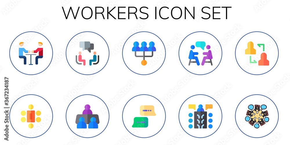 Modern Simple Set of workers Vector flat Icons Modern Simple Set of workers Vector flat Icons