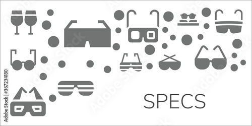 specs icon set