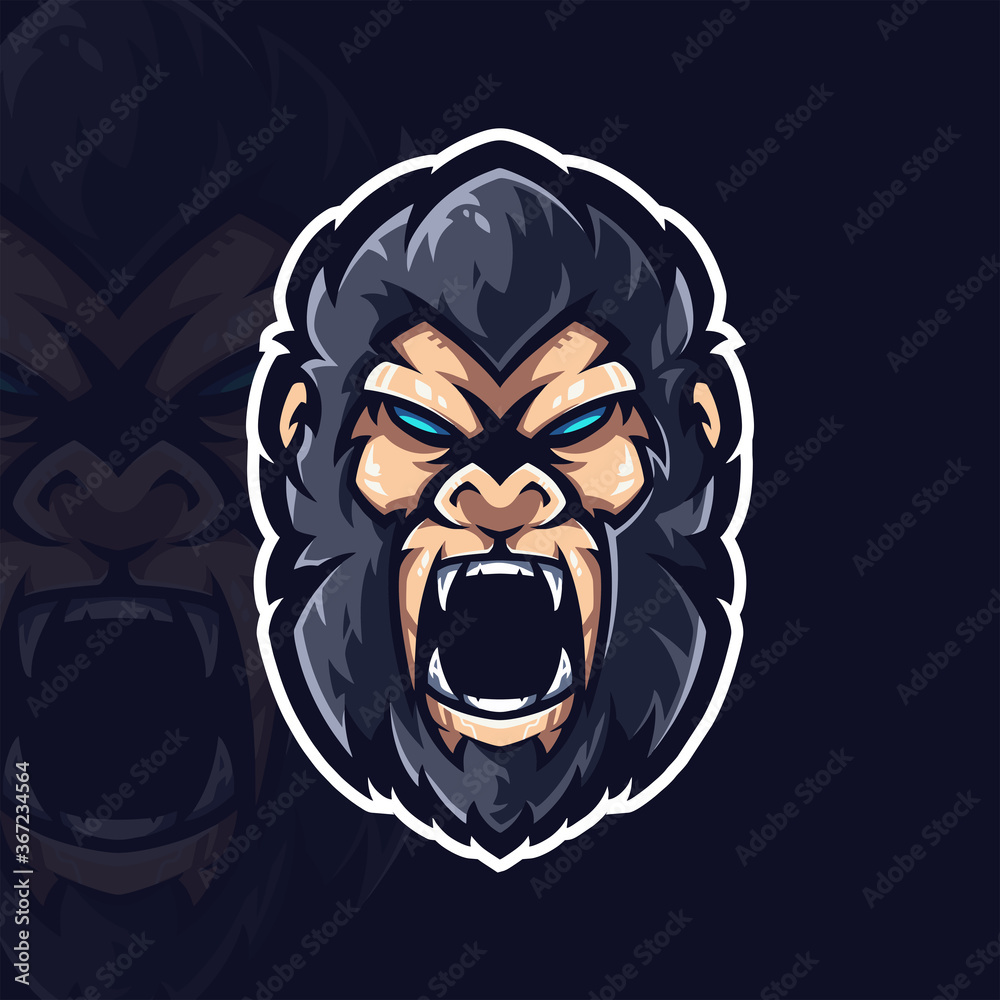 Monkey e-sports team logo template Monkey e-sports team logo template