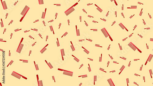 Beauty salon and barber stylist hair seamless pattern background vector