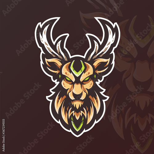 Deer e-sports team logo template