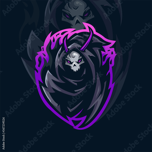 Grim Reaper e-sports team logo template