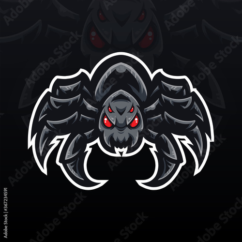 Spider e-sports team logo template