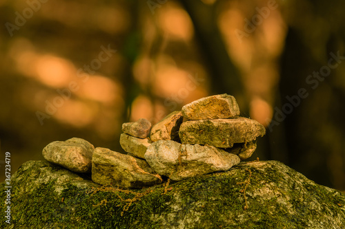 Small stones stacked on top of each other © aminkorea